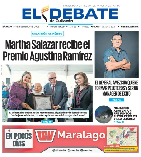 Portada de El Debate de Culiacán