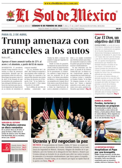 Portada de El Sol de México