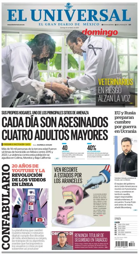 Portada de El Universal