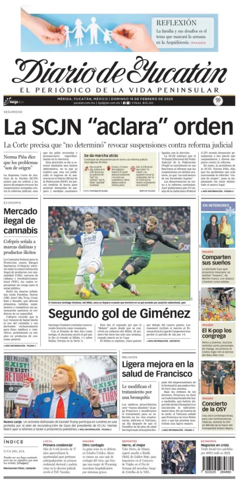 Portada de Diario de Yucatán