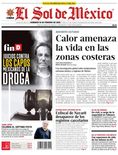 Portada de El Sol de México