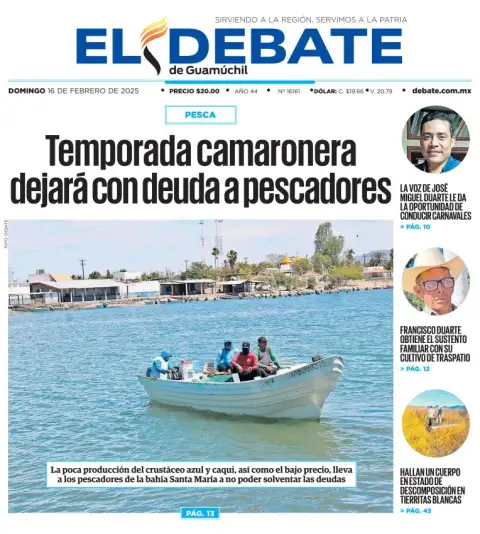 Portada de El Debate de Guamúchil