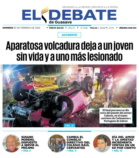 Portada de El Debate de Guasave