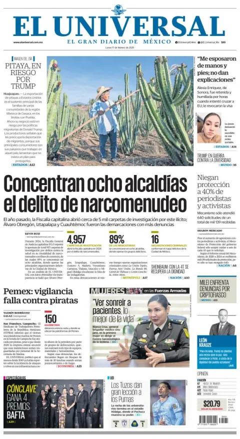Portada de El Universal