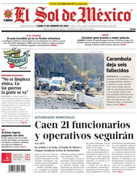 Portada de El Sol de México