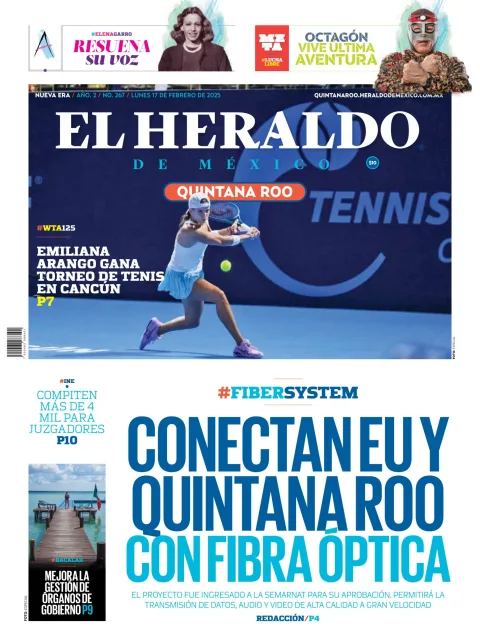 Portada de El Heraldo de Mexico - Quintana Roo del lunes, 17 de febrero de 2025