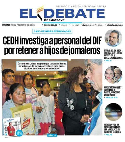 Portada de El Debate de Guasave