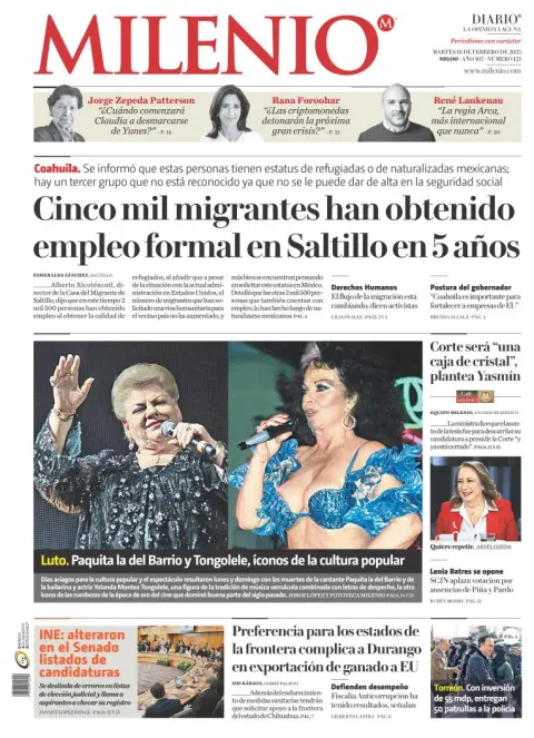 Portada de Milenio Laguna