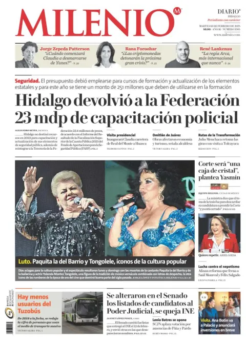 Portada de Milenio Hidalgo