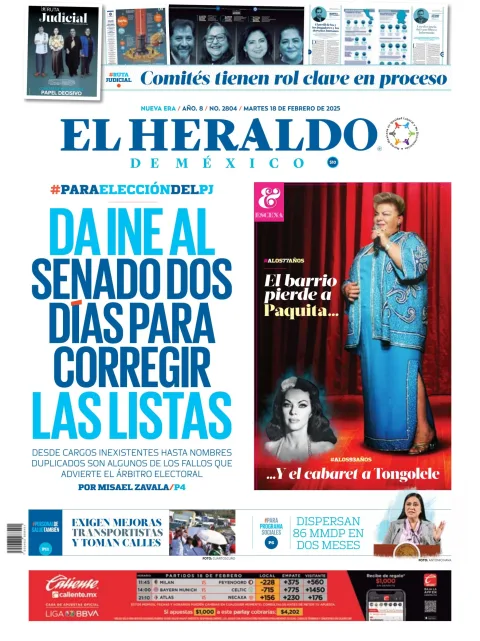 Portada de El Heraldo de Mexico