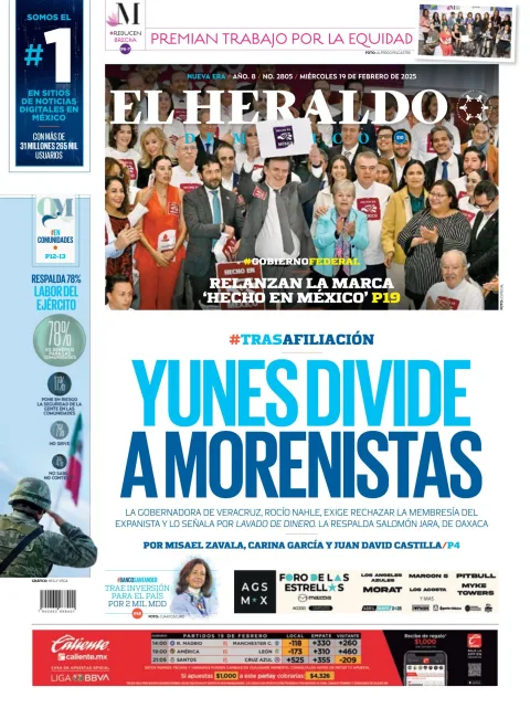 Portada de El Heraldo de Mexico