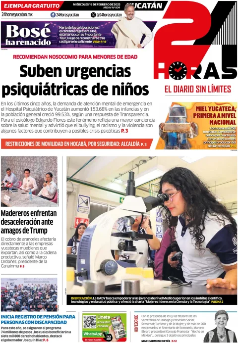 Portada de 24 Horas Yucatan