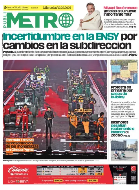 Portada de Publimetro Mérida del miércoles, 19 de febrero de 2025