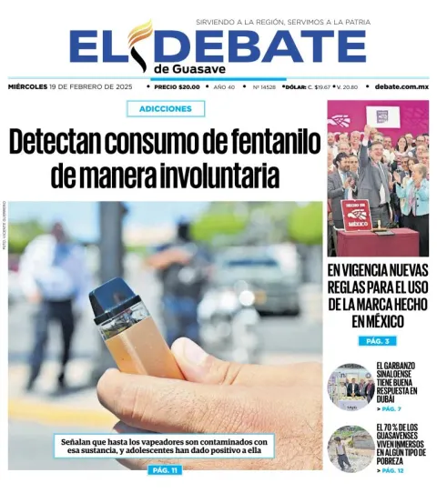 Portada de El Debate de Guasave