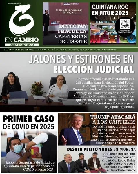 Portada de En Cambio - Quintana Roo (portada) del miércoles, 19 de febrero de 2025