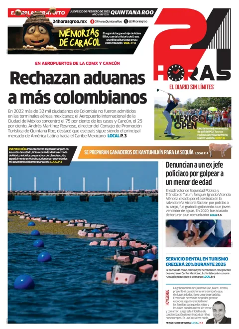 Portada de 24 Horas Quintana Roo