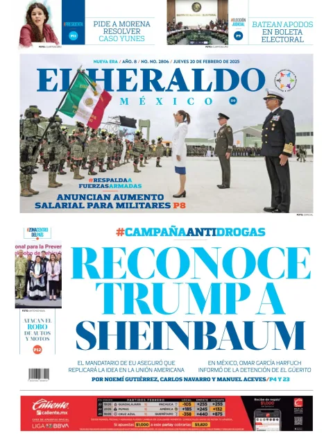 Portada de El Heraldo de Mexico
