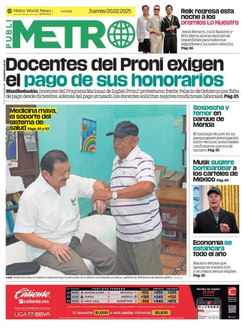 Portada de Publimetro Mérida