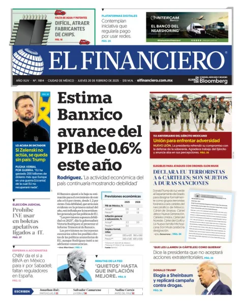 Portada de El Financiero