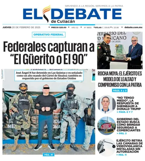 Portada de El Debate de Culiacán
