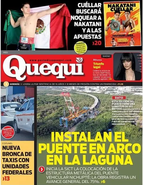 Portada de Quequi (contraportada) del jueves, 20 de febrero de 2025