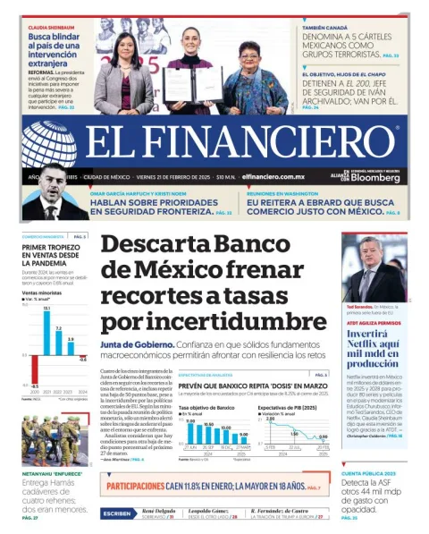 Portada de El Financiero