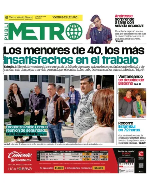 Portada de Publimetro Guadalajara
