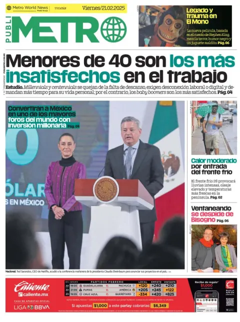 Portada de Publimetro Mérida