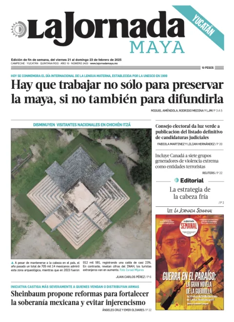 Portada de La Jornada Maya Yucatán del viernes, 21 de febrero de 2025