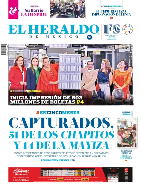 Portada de El Heraldo de Mexico