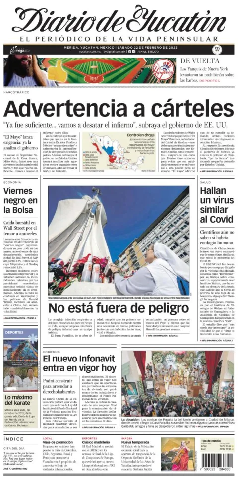 Portada de Diario de Yucatán