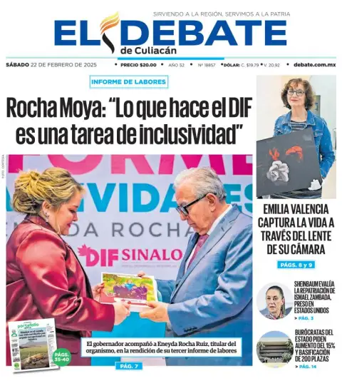 Portada de El Debate de Culiacán