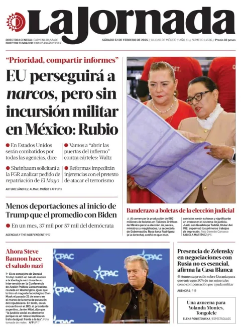 Portada de La Jornada