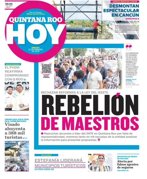Portada de Quintana Roo Hoy