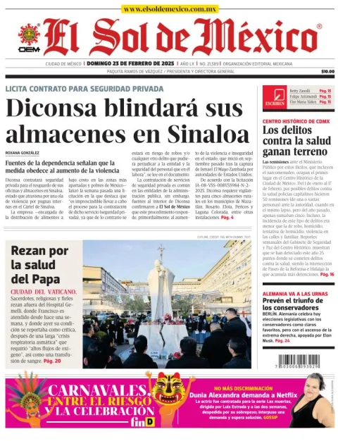 Portada de El Sol de México