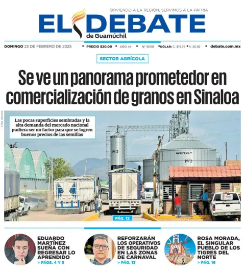 Portada de El Debate de Guamúchil