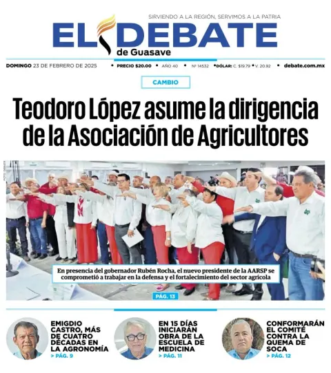 Portada de El Debate de Guasave