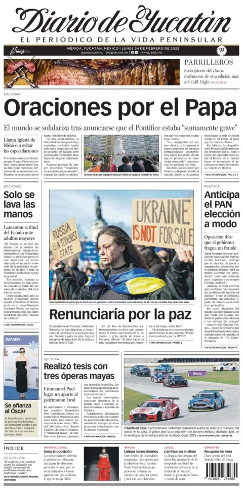 Portada de Diario de Yucatán