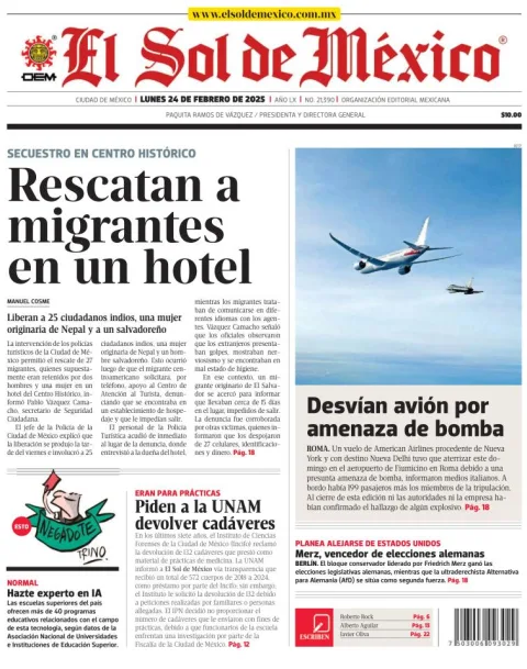 Portada de El Sol de México