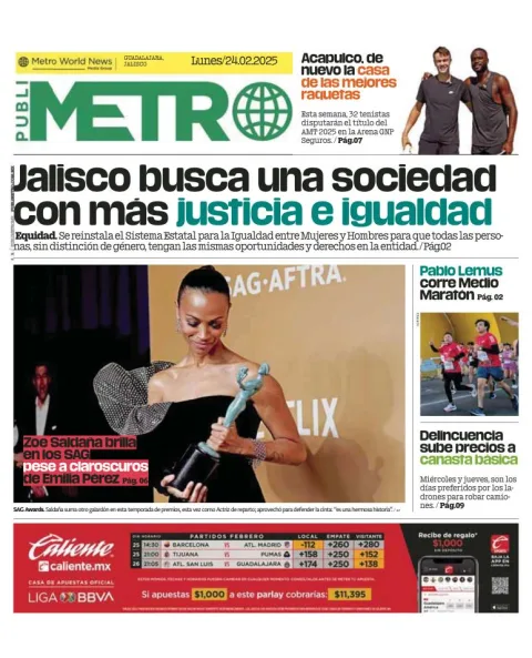 Portada de Publimetro Guadalajara