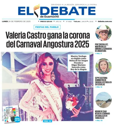 Portada de El Debate de Guamúchil