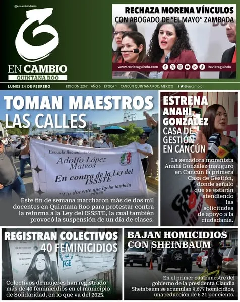 Portada de En Cambio - Tabasco (contraportada) del lunes, 24 de febrero de 2025