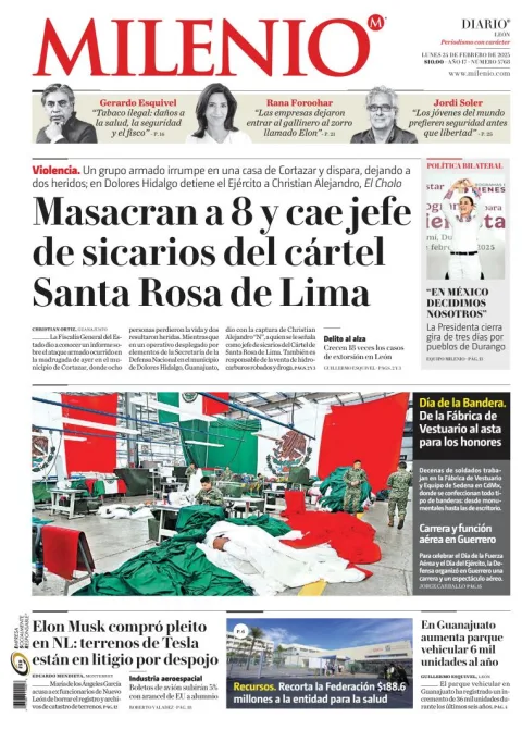 Portada de Milenio León del lunes, 24 de febrero de 2025