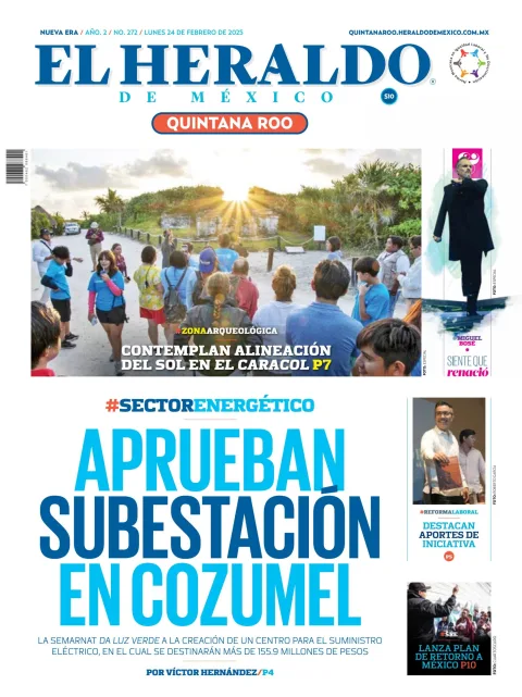 Portada de El Heraldo de Mexico - Quintana Roo del lunes, 24 de febrero de 2025