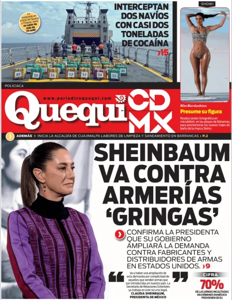 Portada de Quequi CDMX (contraportada) del lunes, 24 de febrero de 2025