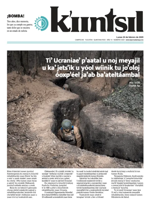Portada de La Jornada - Kiintsil del lunes, 24 de febrero de 2025