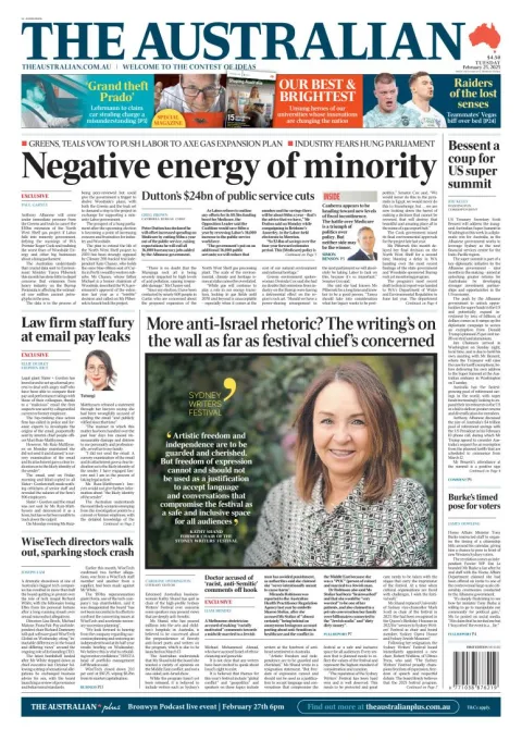 Portada de The Australian