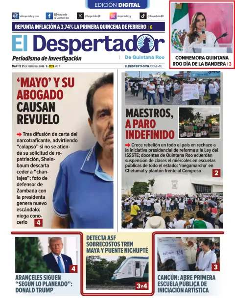 Portada de El Despertador de Quintana Roo
