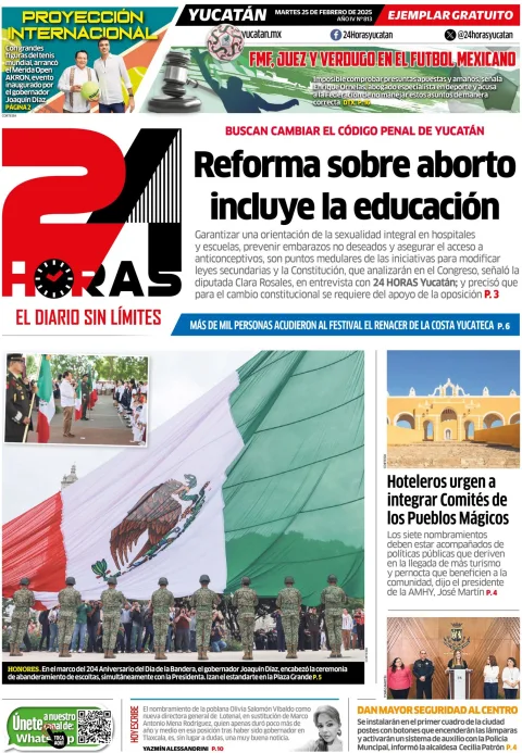 Portada de 24 Horas Yucatan