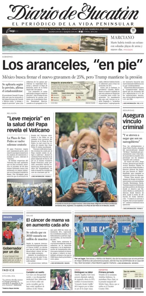 Portada de Diario de Yucatán